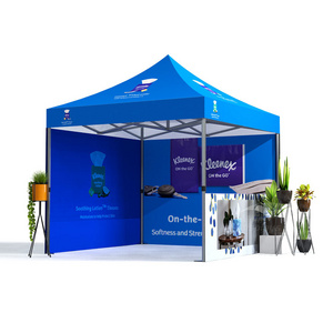 Custom Tent with Logo 10 x 10 Canopy Tent Side Wall Gazebo for Advertising  Trade Show Outdoor Events