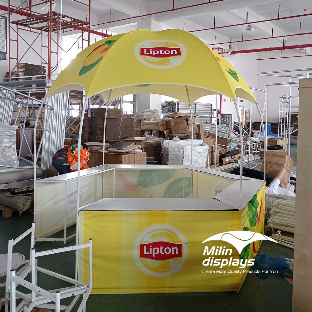 Branded Food Drinks Bar Advertising Dome Kiosk Booth Tent Promotional Gazebo Tent With Counter