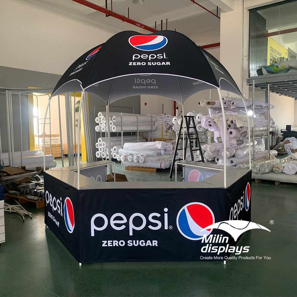 Branded Food Drinks Bar Advertising Dome Kiosk Booth Tent Promotional Gazebo Tent With Counter