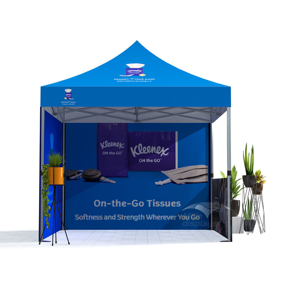 Custom Tent with Logo 10 x 10 Canopy Tent Side Wall Gazebo for Advertising  Trade Show Outdoor Events