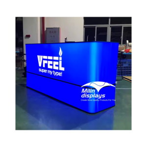 6.5ft Backlit Light Box Counter Portable Exhibition Counter Bright LED Backlit Trade Show Counter