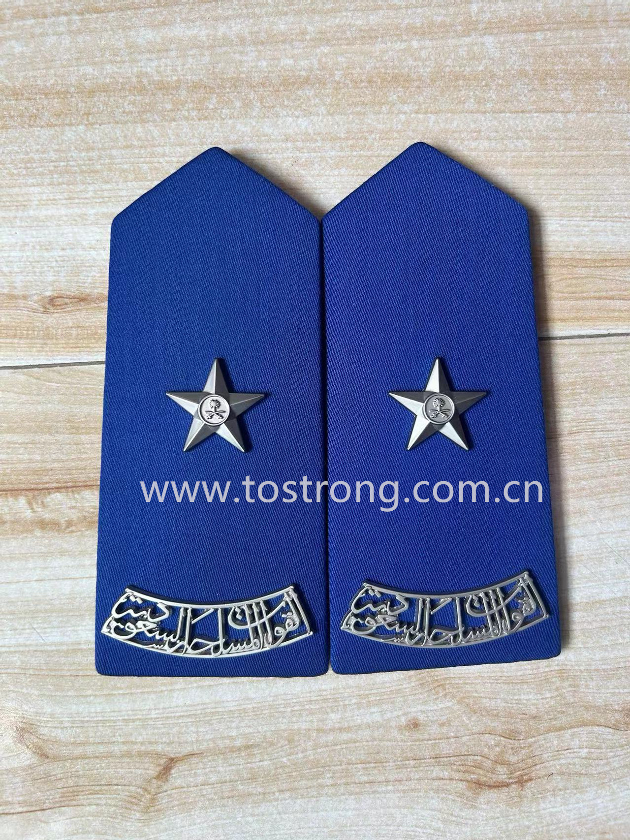 Custom Saudi Arabia Tactical Shoulder Boards Uniform Epaulette Officer Badge Epaulettes Ranks for Uniform