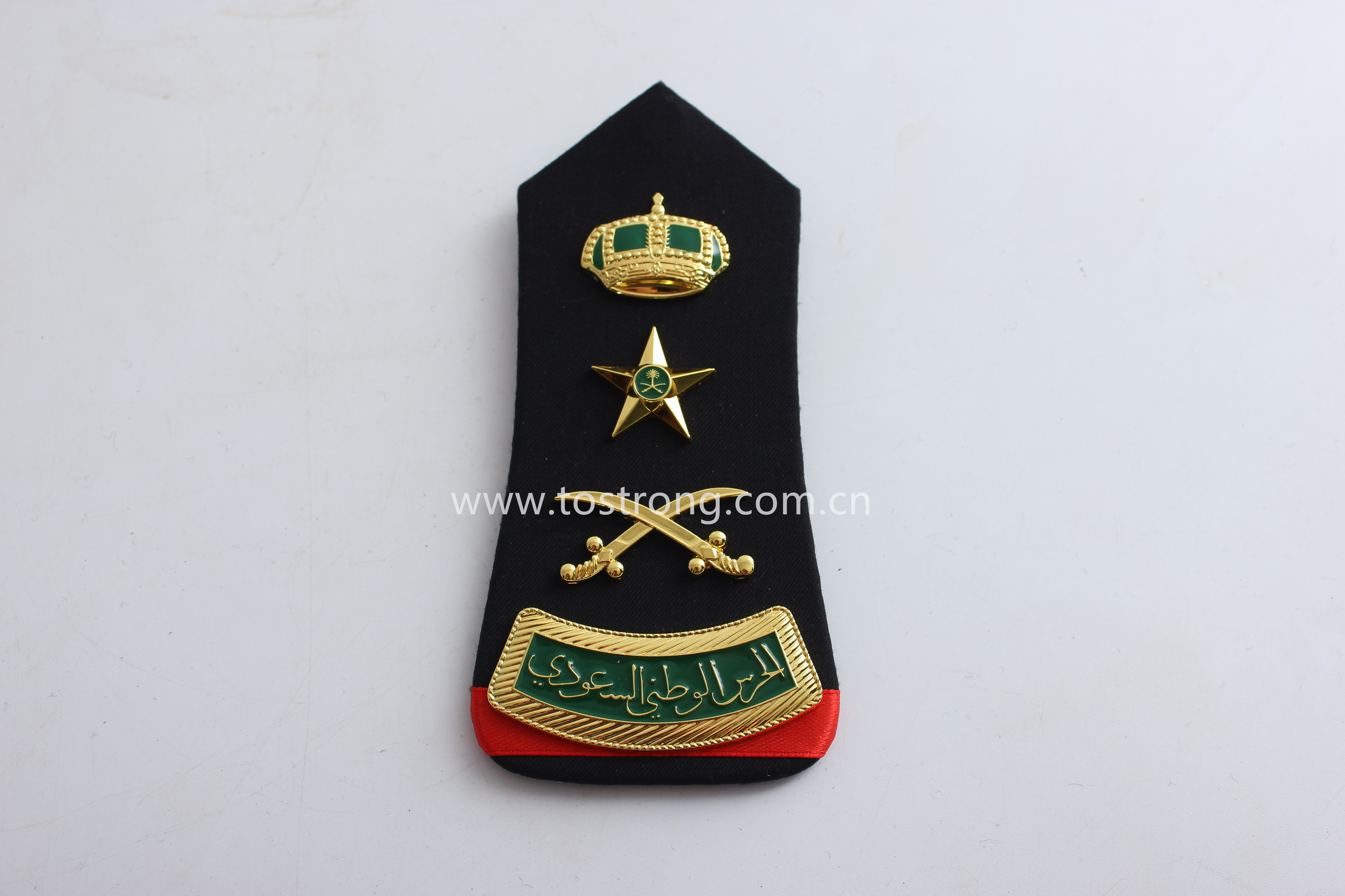 TOSTRONG Factory Custom Saudi Arabia Tactical Shoulder Boards Uniform Epaulette Officer Badge Epaulettes Ranks for Uniform