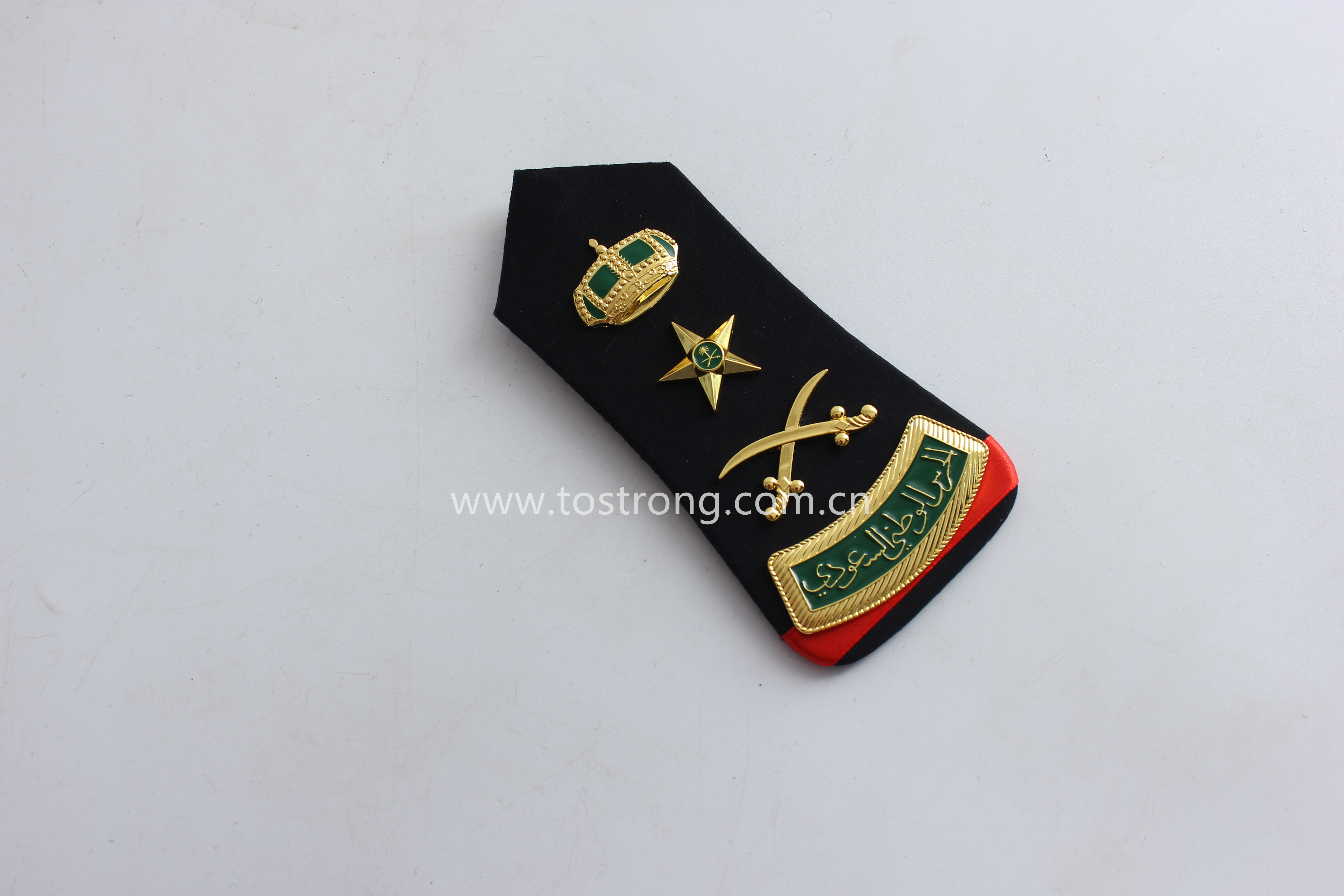 TOSTRONG Factory Custom Saudi Arabia Tactical Shoulder Boards Uniform Epaulette Officer Badge Epaulettes Ranks for Uniform