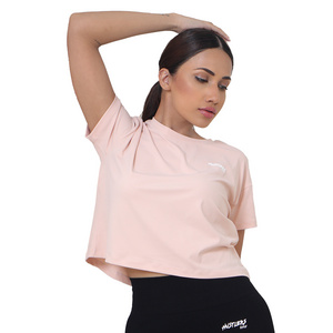 Pastel Series Women Pink Crop Top Plain Cropped Shirt Premium Quality Oversized T-Shirts Hot Selling Sustainable Women T-Shirts