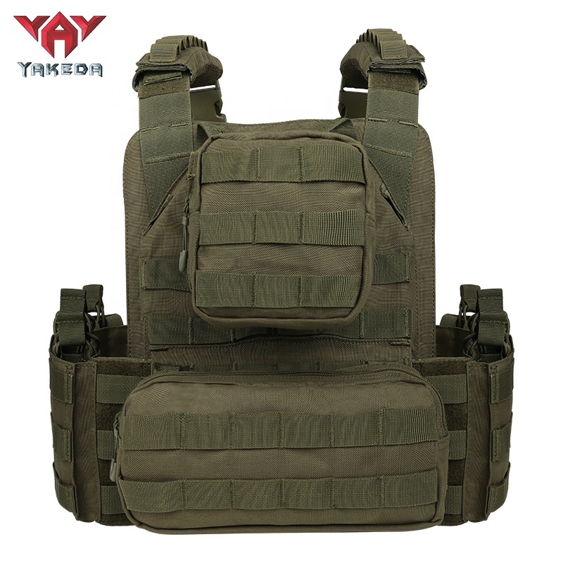 YAKEDA Hot Sale Ranger Green Combat Assault Vest Plate Carrier Tactical Vest Outdoor Molle Tactico Chaleco