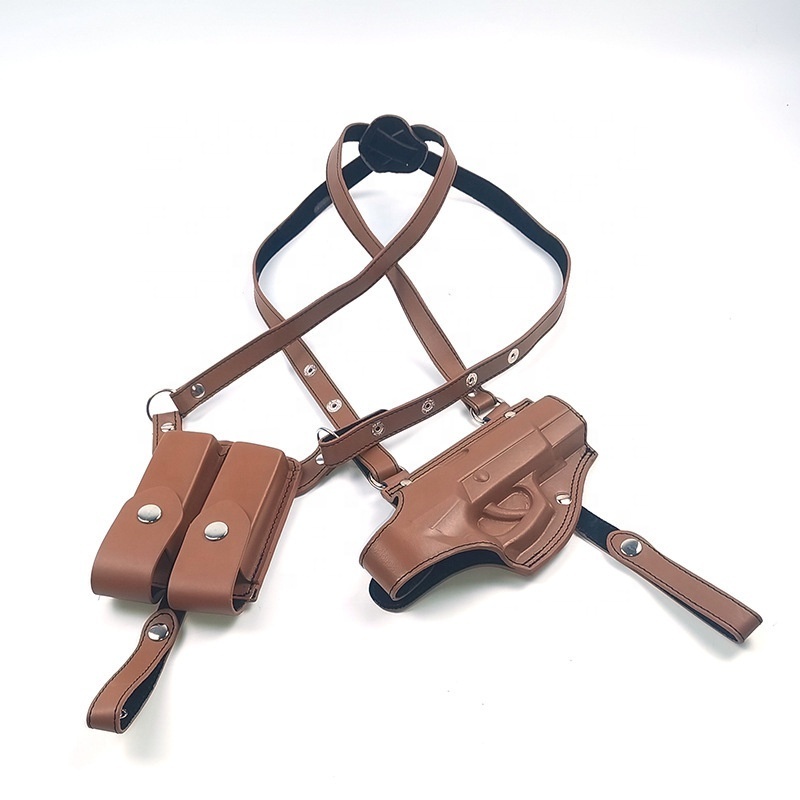 PU Leather Concealed Carry Shoulder Holster Tactical Equipment Magazines Shoulder Underarm Hunting Tactical Accessories Holster