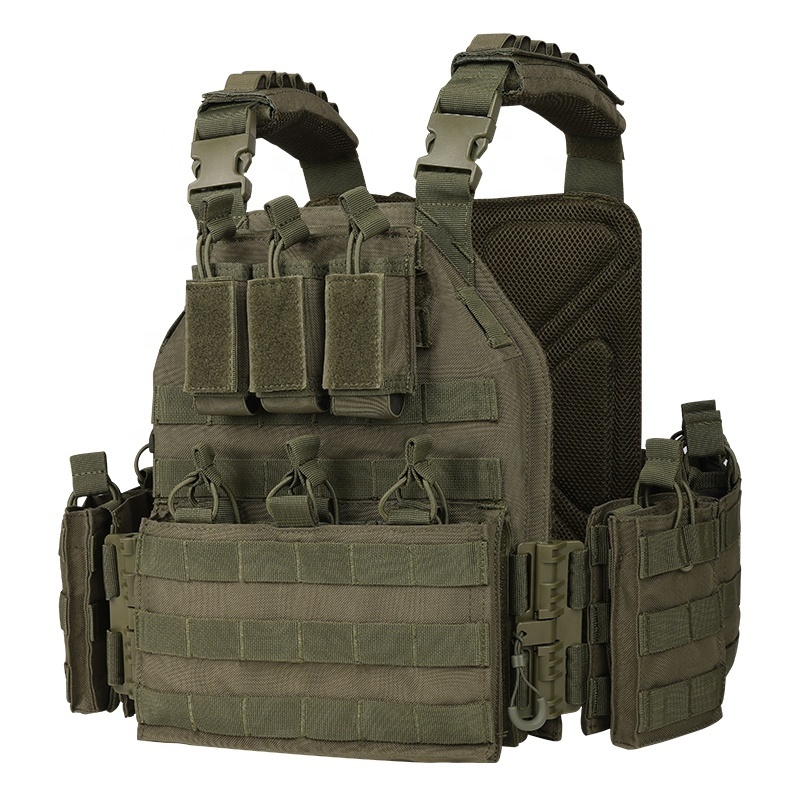 YAKEDA Hot Sale Ranger Green Combat Assault Vest Plate Carrier Tactical Vest Outdoor Molle Tactico Chaleco