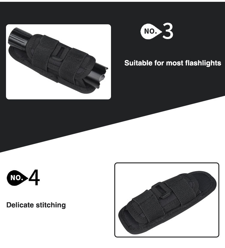 Flashlight Bag Waist Pouch EDC Pocket Nylon Tactical Flashlight Pouch Flashlight Holster