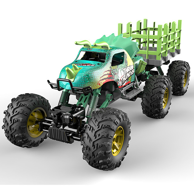 1:14 Jurassic RC Remote Control Trailer Car Monster Truck Tractor Track with Basket Crazon 333