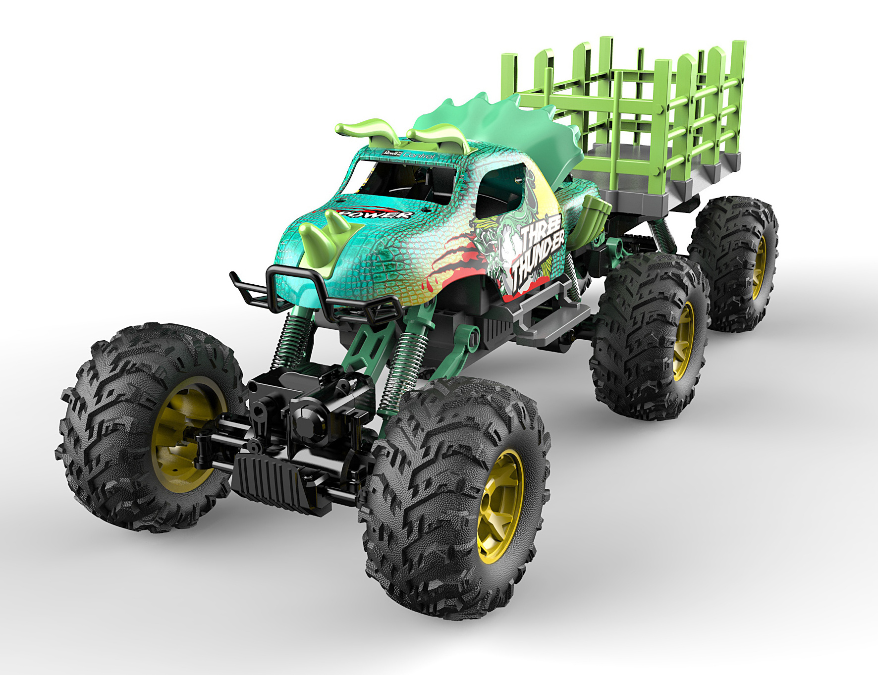 1:14 Jurassic RC Remote Control Trailer Car Monster Truck Tractor Track with Basket Crazon 333