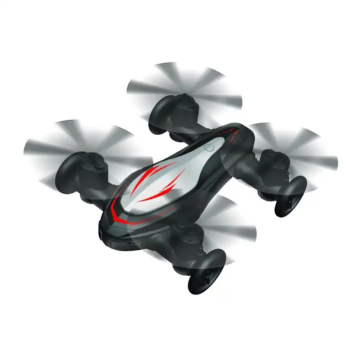 2.4GHz 4CH 2 in 1 RC Drone Camera Flying Toy Car RC Car with 4K Camera for Kids