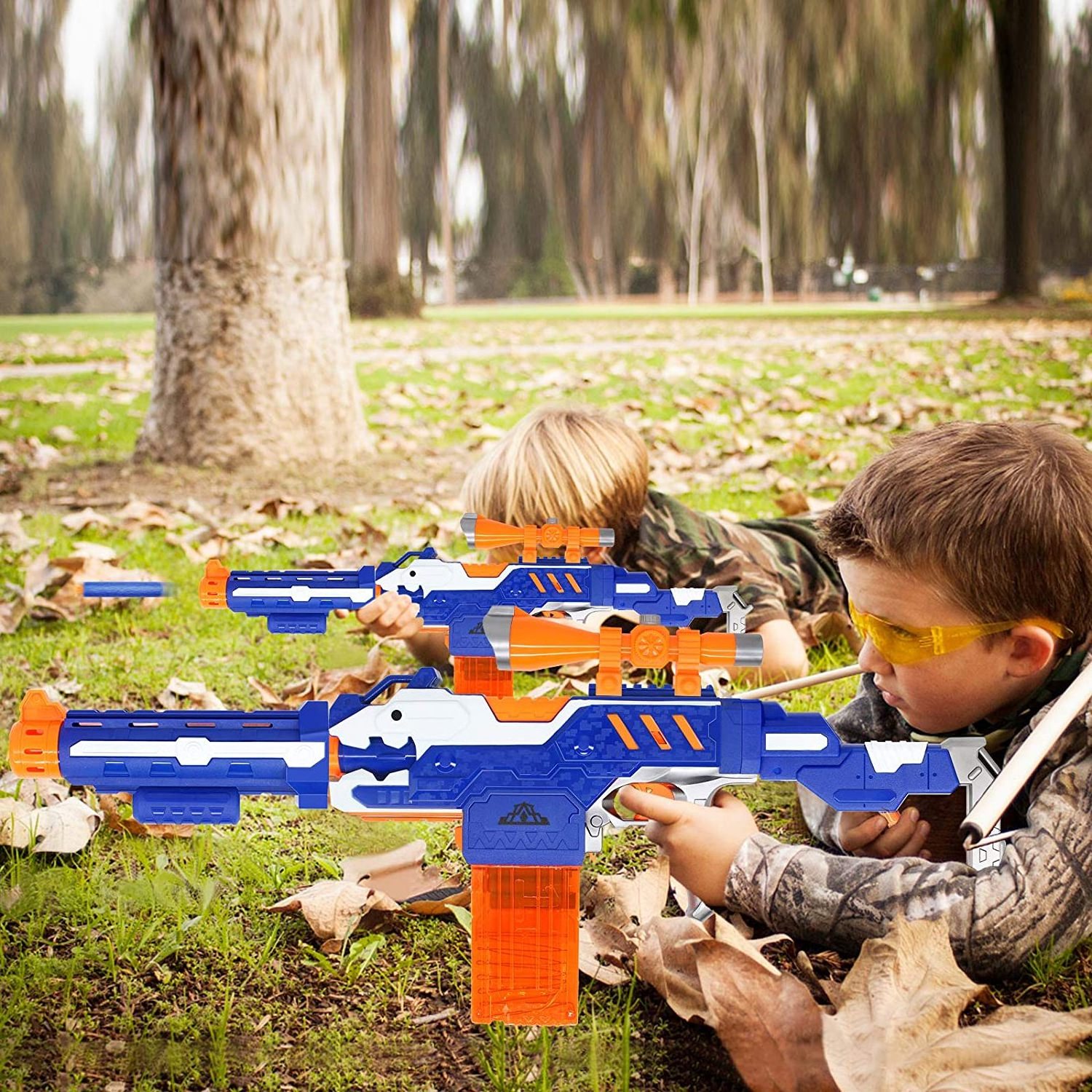 DIY Toy Guns for Boys with Sound and Foam Bullets, Sniper Rifle Gun Electric Dart Blaster Long Range Shoot guns