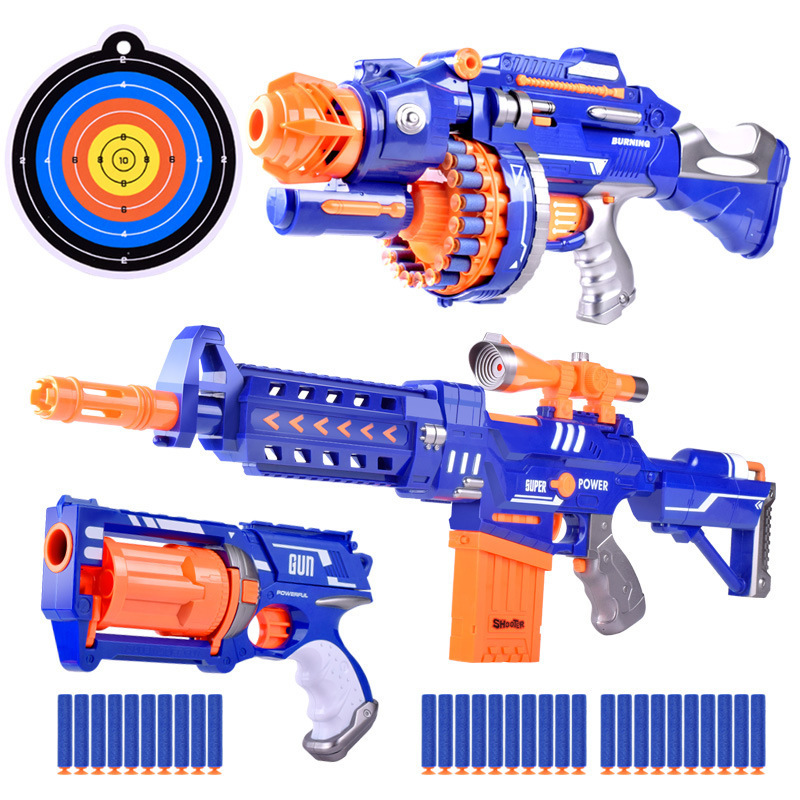 DIY Toy Guns for Boys with Sound and Foam Bullets, Sniper Rifle Gun Electric Dart Blaster Long Range Shoot guns