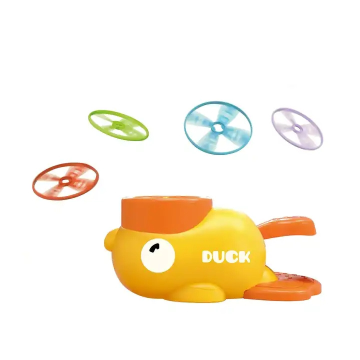 flying disc launcher Toys Training Duck Frisby Game Shooting and Catching Toys flying disc launcher Set Kids Outdoor Yard Sport