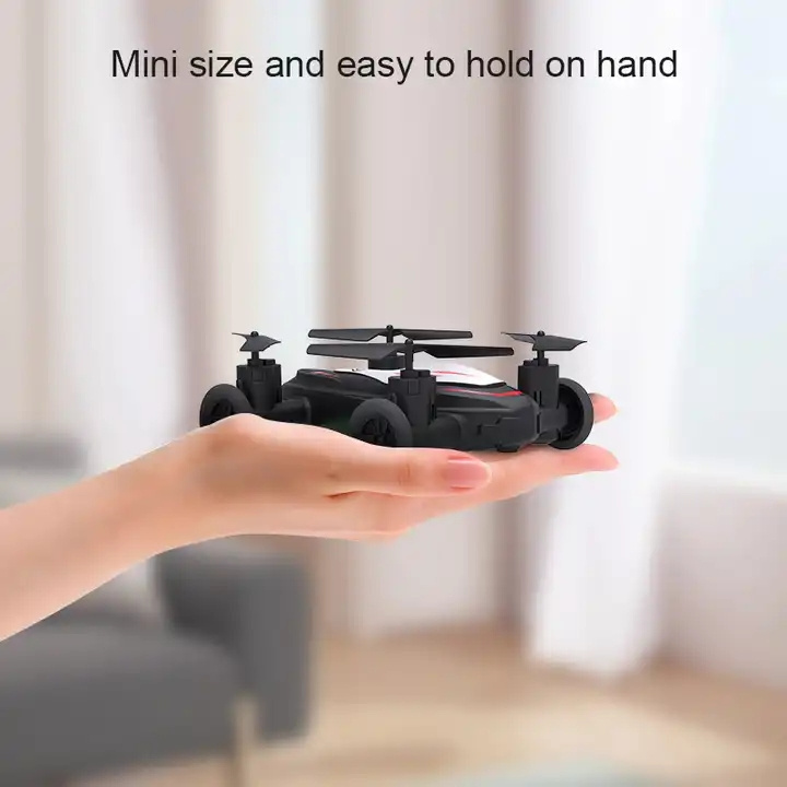 2.4GHz 4CH 2 in 1 RC Drone Camera Flying Toy Car RC Car with 4K Camera for Kids