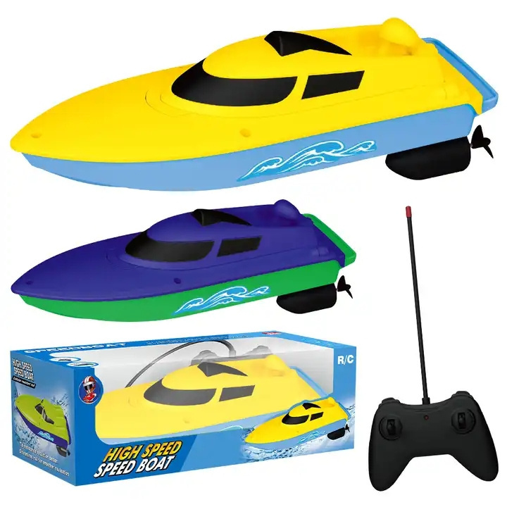 Small Size Elektronik Remote Controlled RC Wireless Race Boat Ship Underwater Toys for Kids Ready To Play