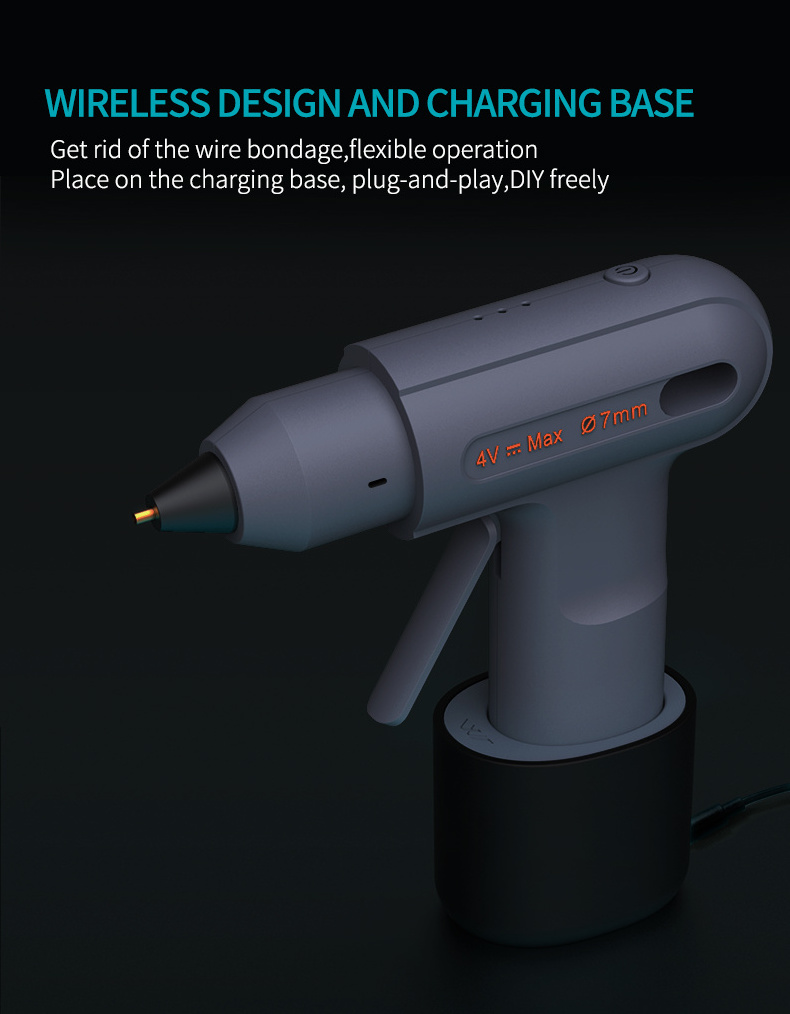 JIMIHOME JM-G7036N Glue Gun  Hot Melt  Wireless Design Glue Gun Holder