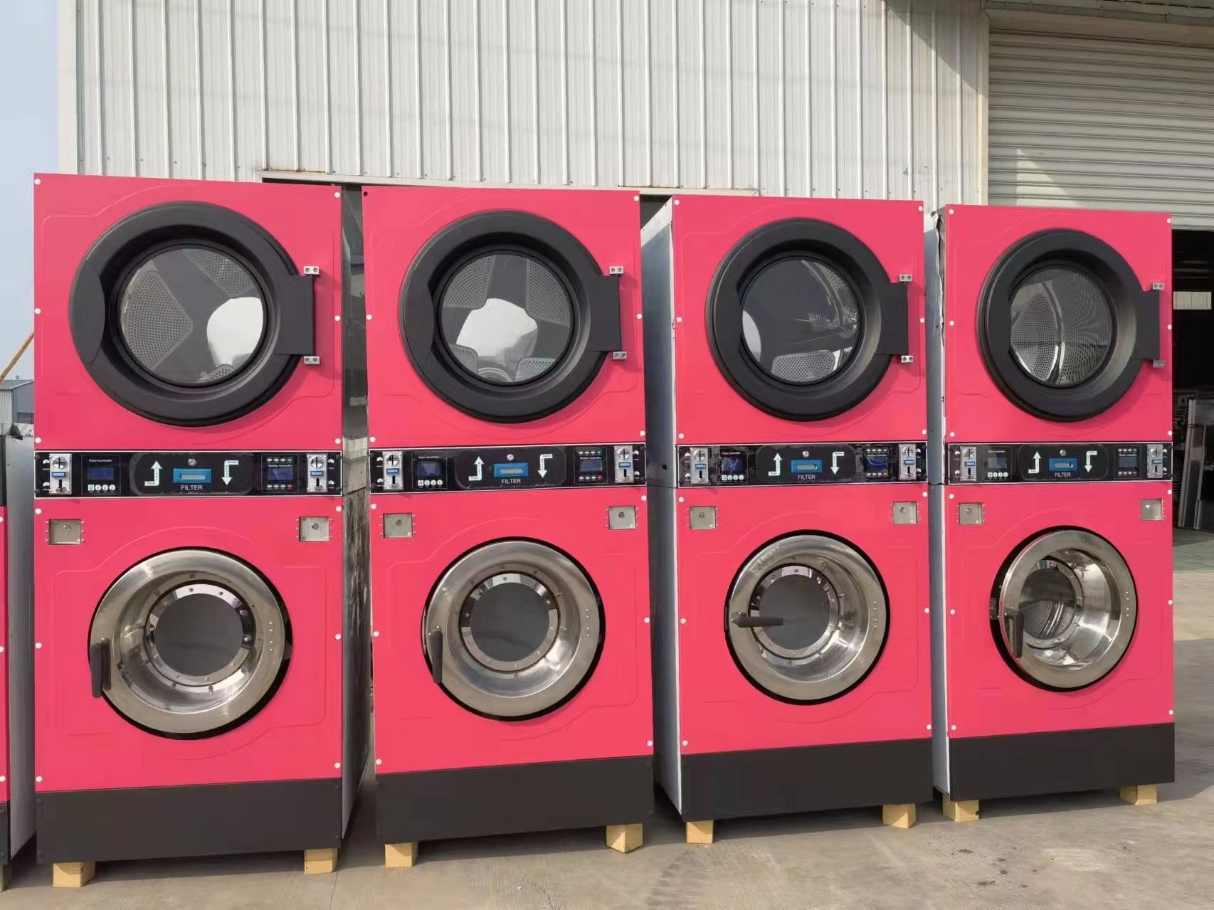 Coin/Card Operated Washer Dryer  Commercial Laundry Washing Machine Laundry Equipment Washer Dryer Wholesale