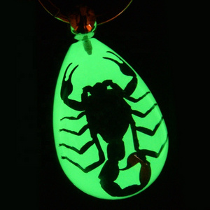 real insects resin keychains 360 spinning glowing teardrop shape custom innovative promotional advertising scorpion keychain