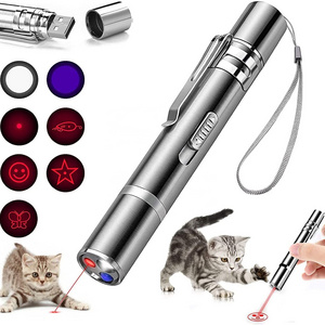 Cat Toys for Indoor Cats Interactive Cat Laser Toy for Kitten Dogs USB Charging Long Range Red Laser Presentation