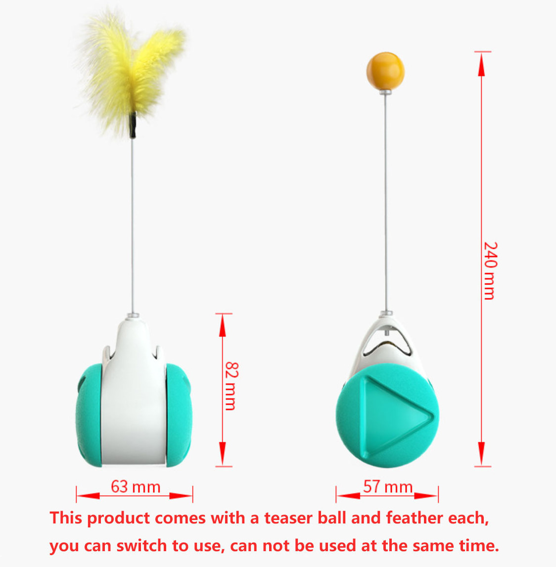 Interactive Cat Toy Balance Auto Swing Back Cat Chase Exercise Toy Catnip Ball Battery Free Stress Release Cat Toy