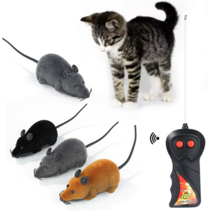 Wholesale Electric Remote Control Mouse Flocking Little Mice Interactive Cat Toys