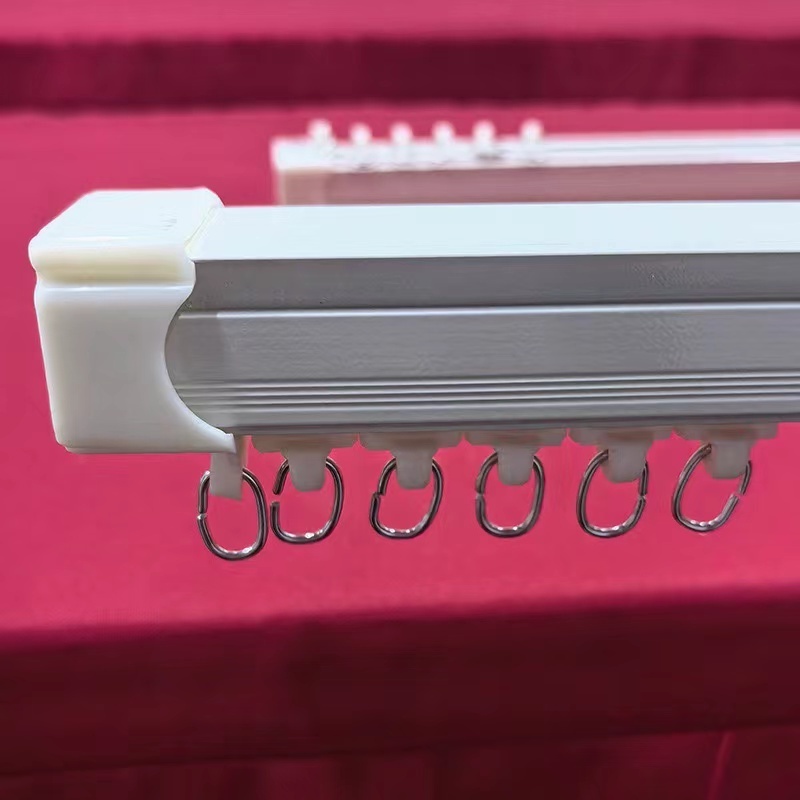 curtain track pulley top mounted side mounted curtain rod complete set of guide rail hook type aluminum alloy curtain track