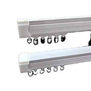 curtain track pulley top mounted side mounted curtain rod complete set of guide rail hook type aluminum alloy curtain track