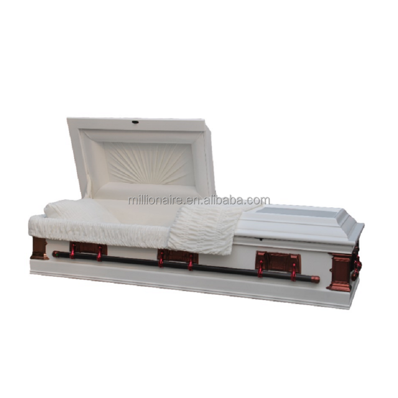 Nantong Millionaire religious funeral supplies wood casket with full lid full couch