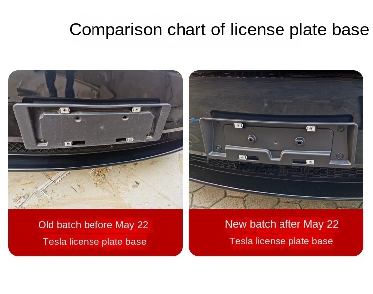 Car license plate holder modification, hidden ABS material, snap-on non-destructive installation For Model Y 2019-2022