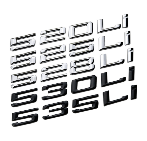 Car Trunk Chrome Letters Badge Emblem Decals Sticker For BMW