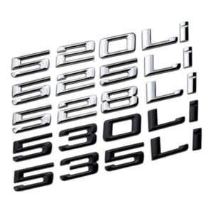 Car Trunk Chrome Letters Badge Emblem Decals Sticker For BMW