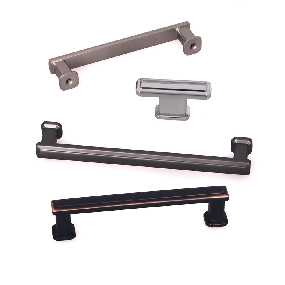 Hardware Millions Modern Design gold and chrome cabinet handles Zinc Alloy Kitchen Cabinet Pull and Handles