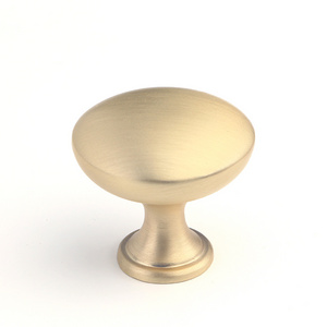 Millions brand brushed brass color cabinet knob round zinc solid door knobs