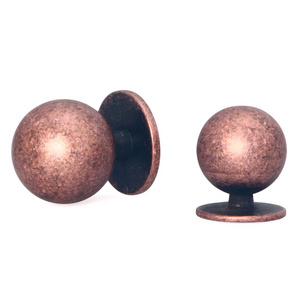 Dark copper finished Jewelry Box Drawer Knobs Mid century Modern Mini ball knob drawer pulls