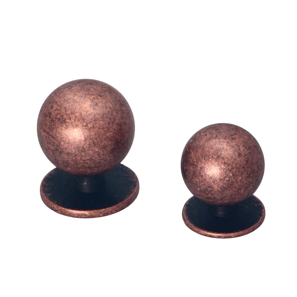 Dark copper finished Jewelry Box Drawer Knobs Mid century Modern Mini ball knob drawer pulls