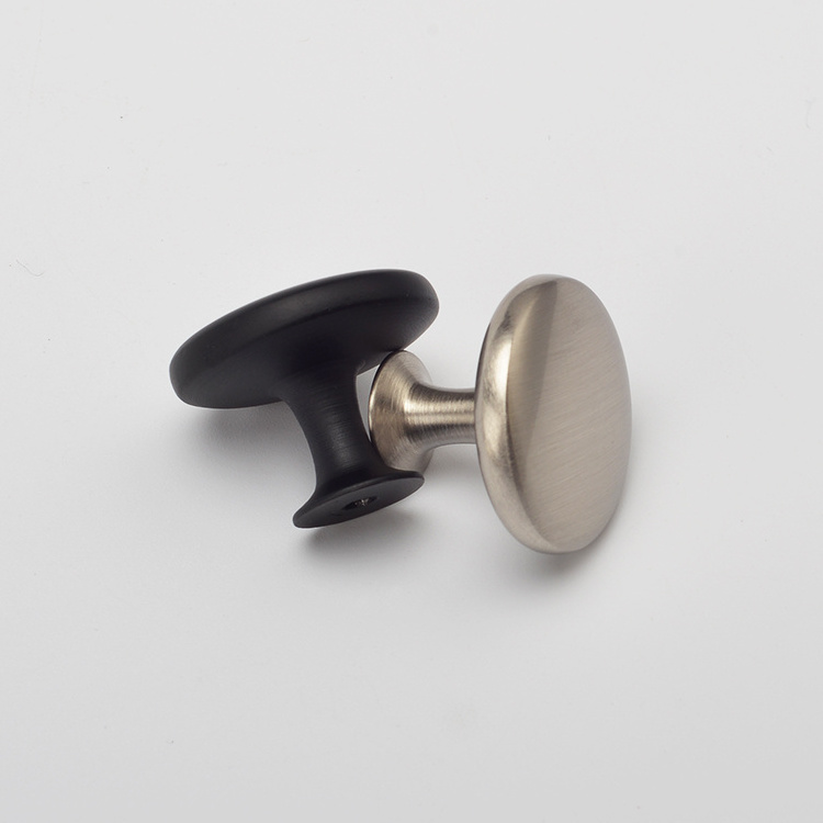 Cheap Cabinet Knob Round Small Drawer Dresser Aluminum Knob Mushroom Shape Furniture Door Pulls Knob brass handle