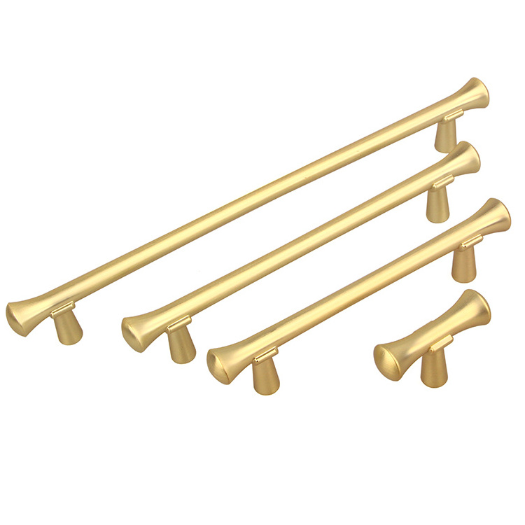 European Furniture cabinet Handles Kitchen Drawer Pull Handles brushed brass