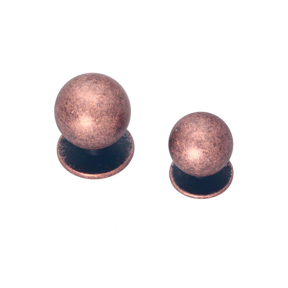 Dark copper finished Jewelry Box Drawer Knobs Mid century Modern Mini ball knob drawer pulls