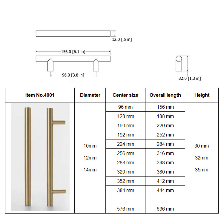 Kitchen Drawer Accessory Satin Brass Cabinet Pulls Hardware Round T Bar Furniture Handle & Knob Iron