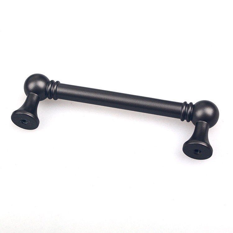 china wholesale Zamak alloy gold handle drawer pull black cabinet cabinet knobs and handles for kitchen cabinet modern