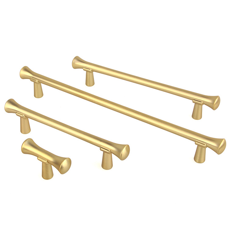 European Furniture cabinet Handles Kitchen Drawer Pull Handles brushed brass