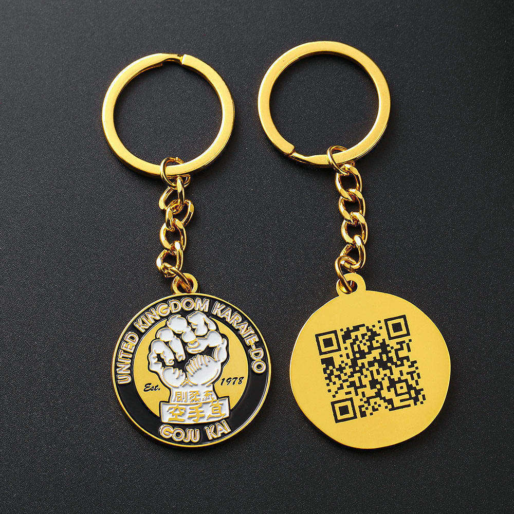 Personalized Cute Promotional Metal Keychain With Qr Code Metal Alloy Keychains Custom Enamel Keychain