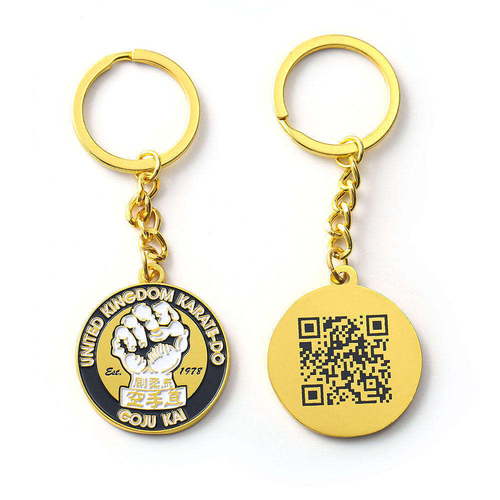 Personalized Cute Promotional Metal Keychain With Qr Code Metal Alloy Keychains Custom Enamel Keychain