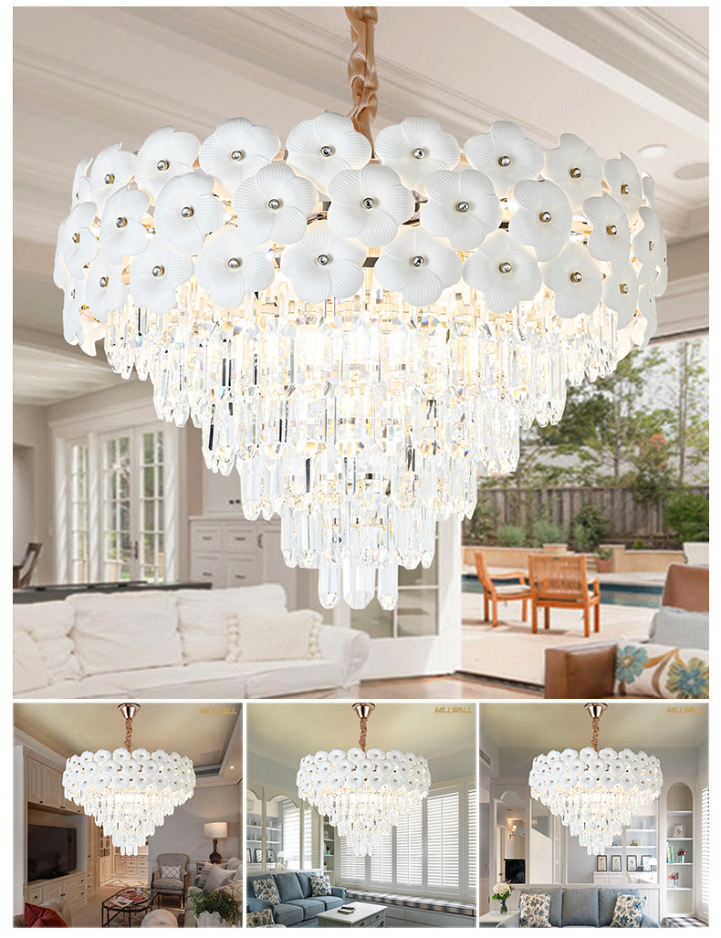 Hotel Glass Crystal Gold Chandelier Pendant Light Modern Pendant Lighting Fixtures Industrial Chandelier Art Deco Gold Pendant