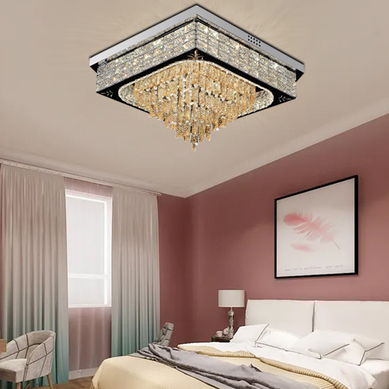 Factory Price High Quality Led Clear Crystal Ceiling Light Fixtures For Home Decoration