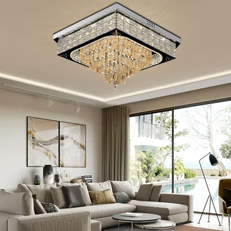 Factory Price High Quality Led Clear Crystal Ceiling Light Fixtures For Home Decoration