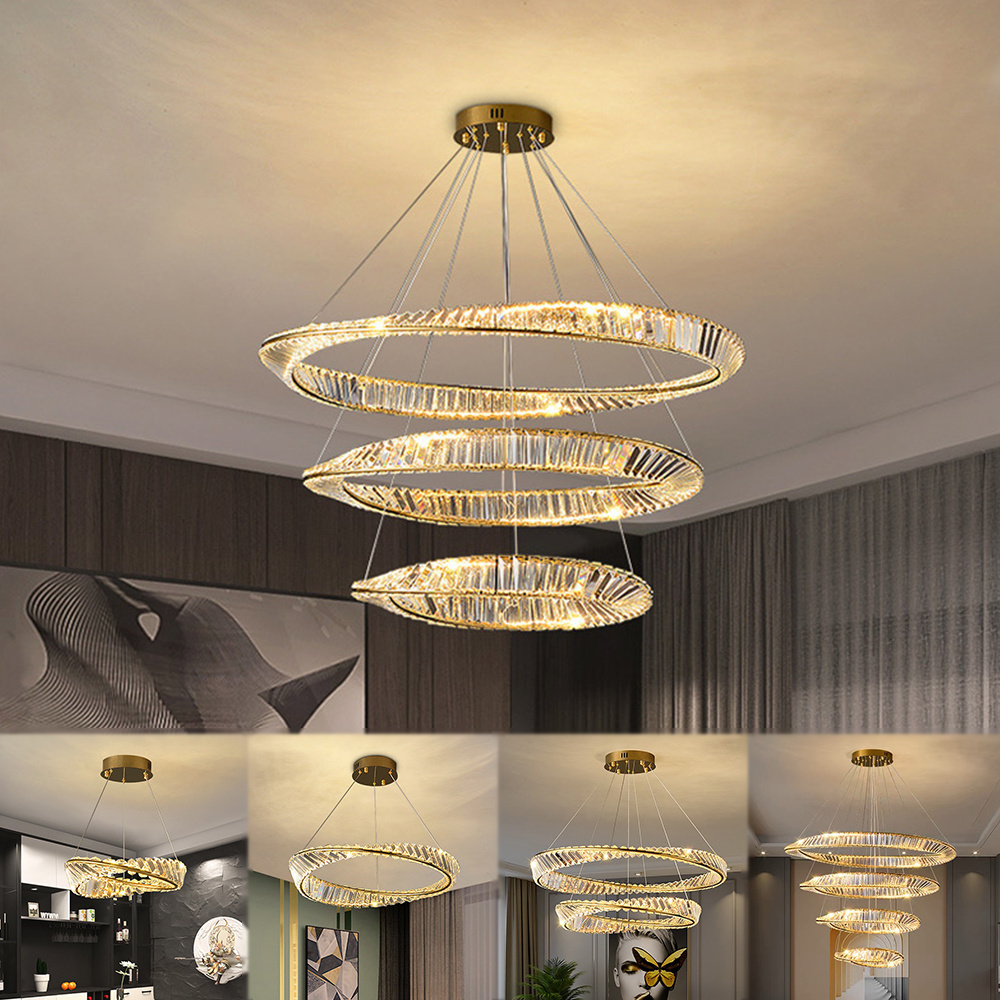 Chandeliers Ceiling Hanging Led Modern Lighting Indoor Crystal Pendant Lamp Led Ceiling Luxury Fixture Light Chandelier For Home