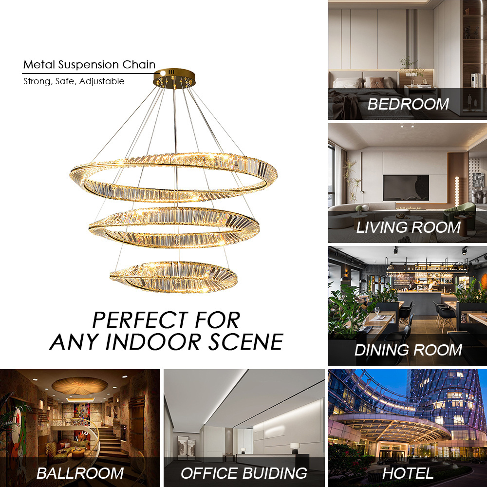 Chandeliers Ceiling Hanging Led Modern Lighting Indoor Crystal Pendant Lamp Led Ceiling Luxury Fixture Light Chandelier For Home